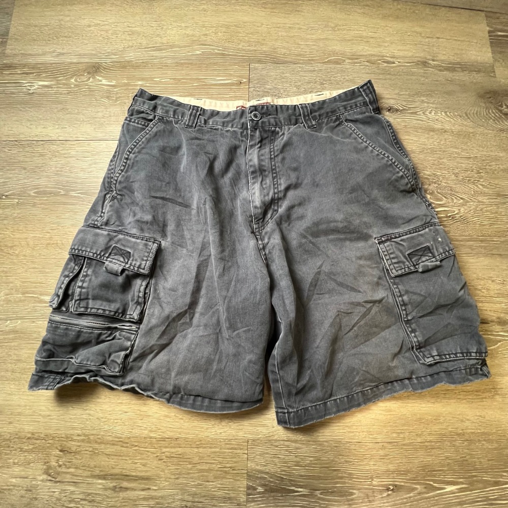 Coliseum Cargo Shorts Mens 34 Black Vintage Cotton Canvas Utility Gorpcore
